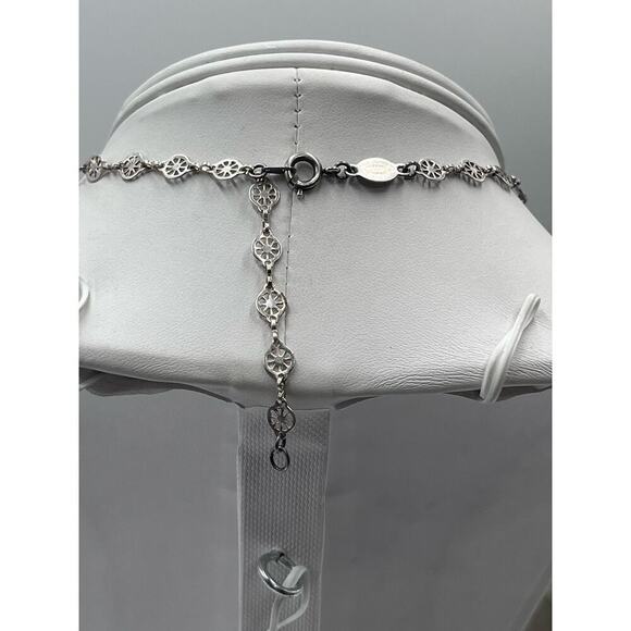 Catherine Popesco France Elegant Cameo Rhinestone Crystal Halo‎ Circle Necklace - Picture 11 of 16